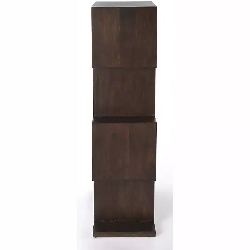 Estantería de madera marrón oscuro de 48" y 3 niveles – Parte trasera abierta, no requiere montaje, madera manufacturada duradera