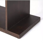 Estantería de madera marrón oscuro de 48" y 3 niveles – Parte trasera abierta, no requiere montaje, madera manufacturada duradera