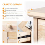 Mesa de noche flotante de pared de madera de caucho natural con cajón, para pintar, 1 persona