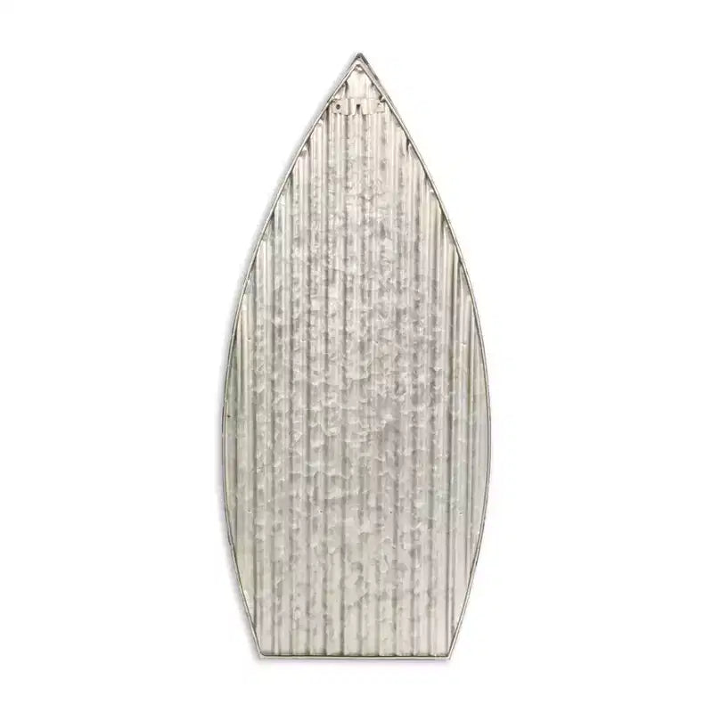 Estante de pared de 3 niveles con forma de bote, marrón y gris – Acero galvanizado y madera, cerradura