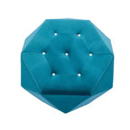 Puf otomano de almacenamiento hexagonal de terciopelo – Tapa capitoné, multifuncional, 150 kg de capacidad
