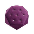 Puf otomano de almacenamiento hexagonal de terciopelo – Tapa capitoné, multifuncional, 150 kg de capacidad
