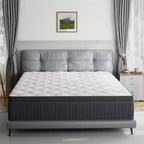 Swedrea Hybrid Mattress Breathable Medium Cooling Memory Foam Bed-in-a-Box White