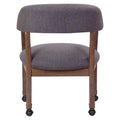 Boss Office Products Modern Captain's Chair with Casters Slate Gray: Upholstered Desk Chair with Nailhead Trim, Fixed Arms