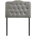 Annabel Twin Upholstered Fabric Headboard Gray - Modway: Tufted, Fiberboard & Plywood, Bedroom Decor