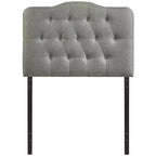 Annabel Twin Upholstered Fabric Headboard Gray - Modway: Tufted, Fiberboard & Plywood, Bedroom Decor