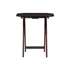 Mesas auxiliares plegables de TV, Espresso Brown, Octogonales, Juego de 4
