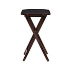 Mesas auxiliares plegables de TV, Espresso Brown, Octogonales, Juego de 4