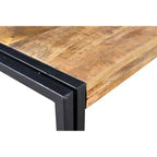 Mesa de centro artesanal de madera de mango recuperada de 42" – Estructura de hierro industrial rústico