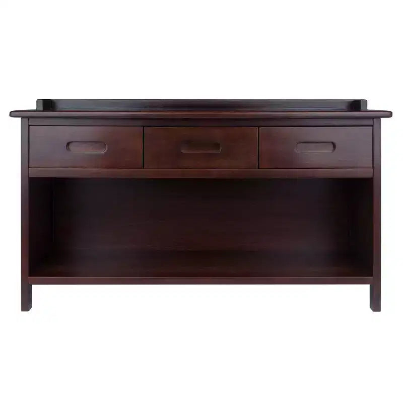 Banco de Almacenamiento para Entrada – Nogal, Compuesto de Madera, 3 Cajones, 2 Asientos