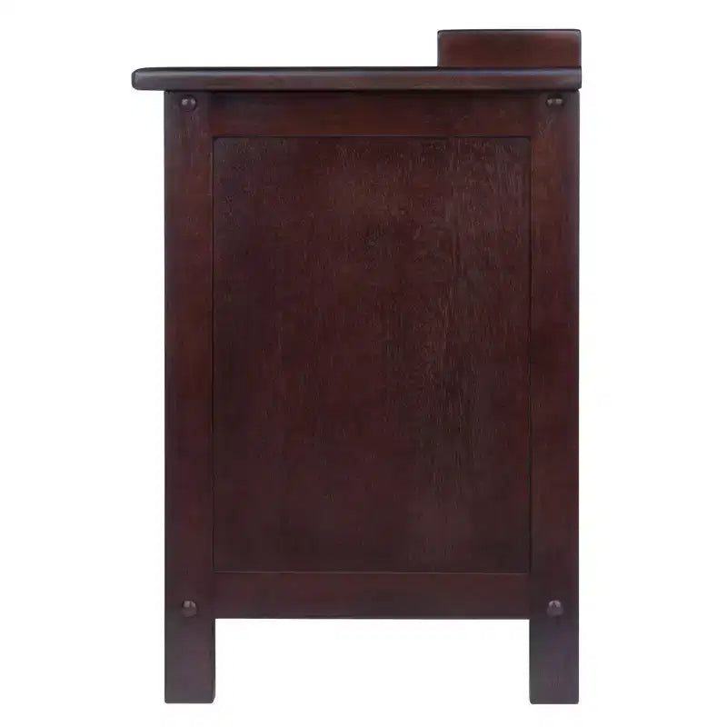 Banco de Almacenamiento para Entrada – Nogal, Compuesto de Madera, 3 Cajones, 2 Asientos