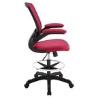 Taburete ergonómico de dibujo con reposabrazos abatibles – Malla transpirable, altura ajustable, 150 kg