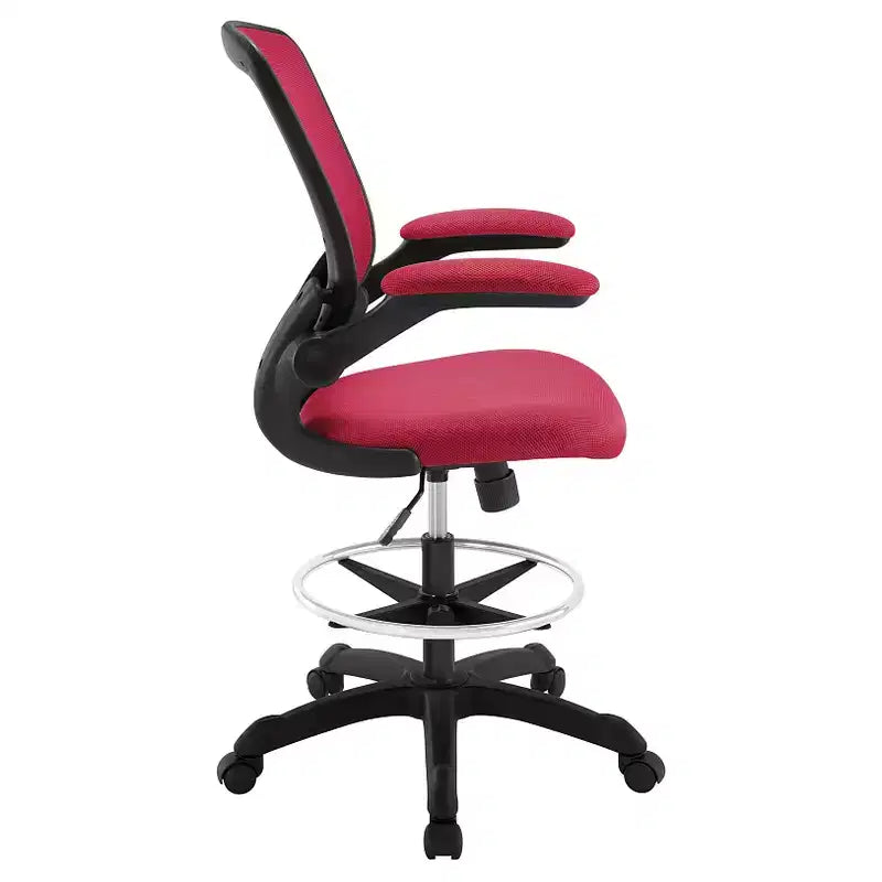 Taburete ergonómico de dibujo con reposabrazos abatibles – Malla transpirable, altura ajustable, 150 kg