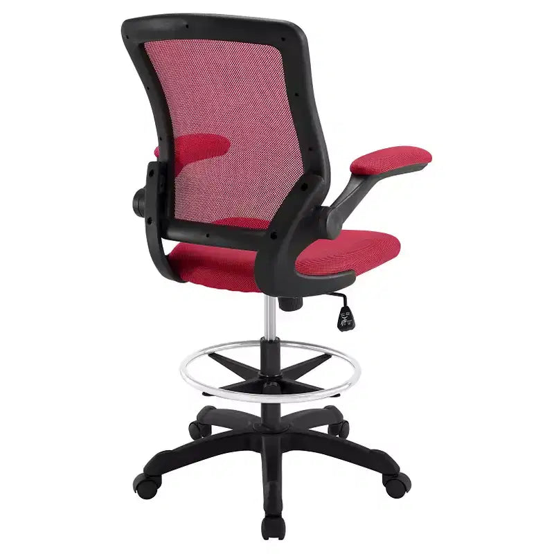 Taburete ergonómico de dibujo con reposabrazos abatibles – Malla transpirable, altura ajustable, 150 kg