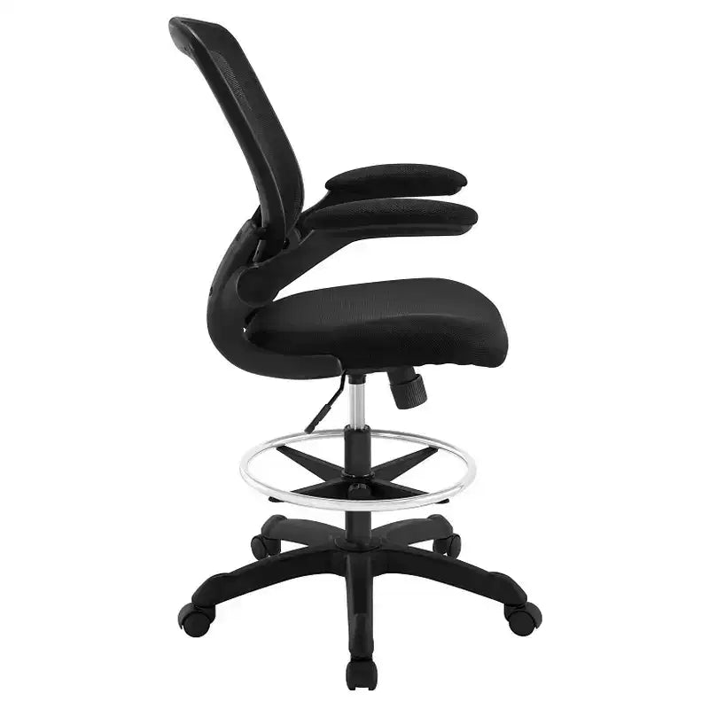 Taburete ergonómico de dibujo con reposabrazos abatibles – Malla transpirable, altura ajustable, 150 kg