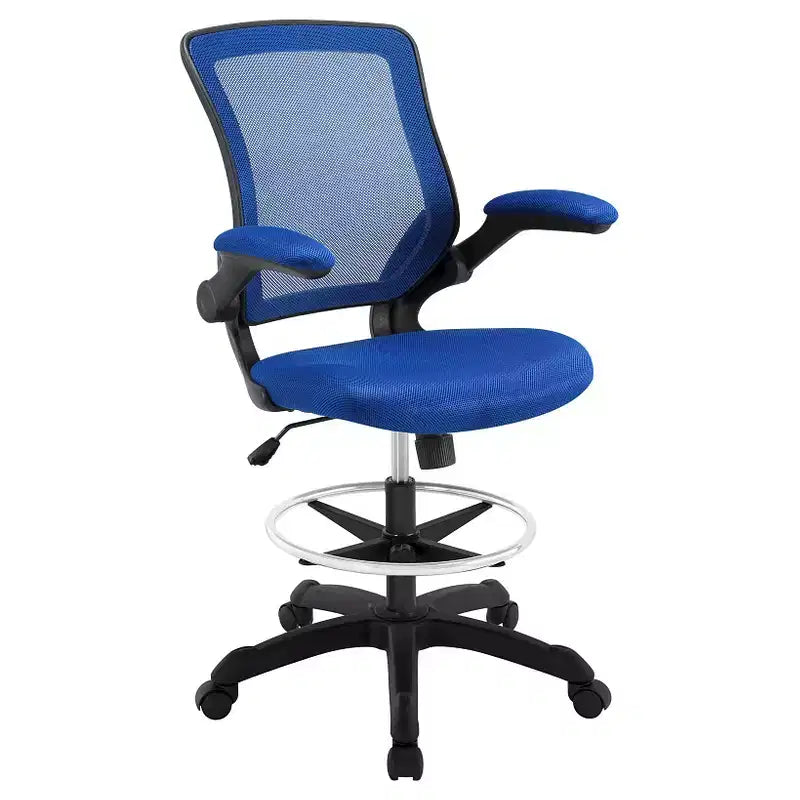 Taburete ergonómico de dibujo con reposabrazos abatibles – Malla transpirable, altura ajustable, 150 kg