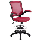 Taburete ergonómico de dibujo con reposabrazos abatibles – Malla transpirable, altura ajustable, 150 kg