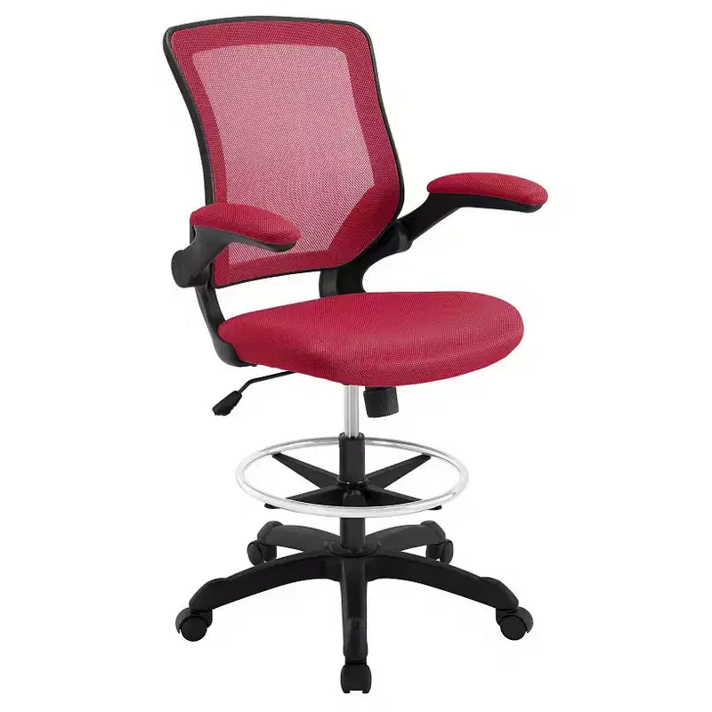 Taburete ergonómico de dibujo con reposabrazos abatibles – Malla transpirable, altura ajustable, 150 kg