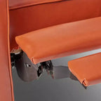 Sillón reclinable tapizado de tela – Patas de abedul macizo, reposabrazos acolchados, marrón oscuro