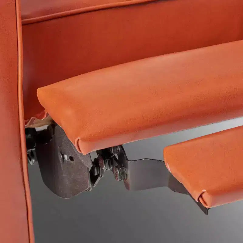 Sillón reclinable tapizado de tela – Patas de abedul macizo, reposabrazos acolchados, marrón oscuro