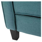Sillón reclinable tapizado de tela – Patas de abedul macizo, reposabrazos acolchados, marrón oscuro