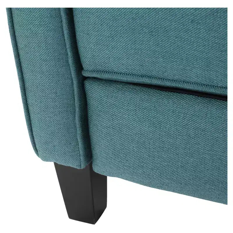 Sillón reclinable tapizado de tela – Patas de abedul macizo, reposabrazos acolchados, marrón oscuro