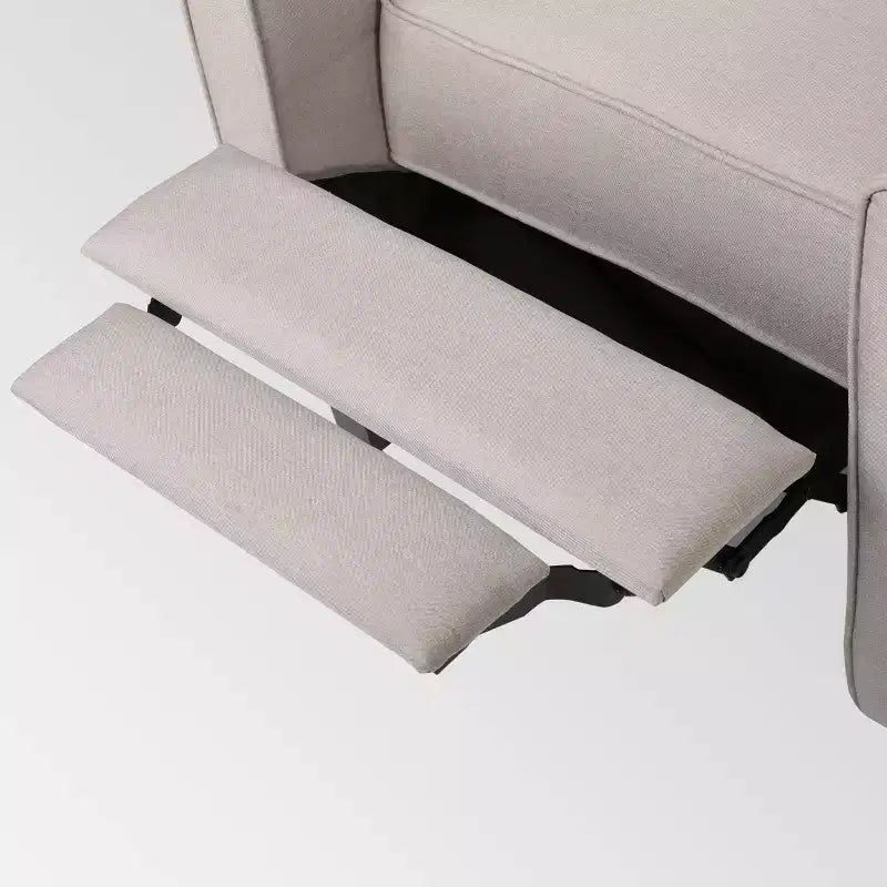Sillón reclinable tapizado de tela – Patas de abedul macizo, reposabrazos acolchados, marrón oscuro