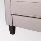Sillón reclinable tapizado de tela – Patas de abedul macizo, reposabrazos acolchados, marrón oscuro