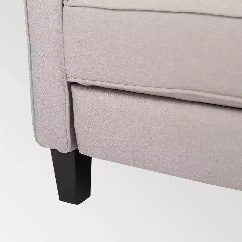 Sillón reclinable tapizado de tela – Patas de abedul macizo, reposabrazos acolchados, marrón oscuro