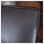 Sillón reclinable tapizado de tela – Patas de abedul macizo, reposabrazos acolchados, marrón oscuro