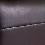 Sillón reclinable tapizado de tela – Patas de abedul macizo, reposabrazos acolchados, marrón oscuro