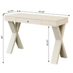 Escritorio de madera con cajón – Patas en forma de X, almacenamiento superior, compuesto de MDF