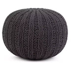 Grandville Hand Knit Round Pouf - WyndenHall