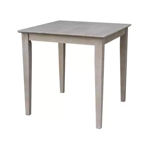 Solid Wood 30 X 30 Dining Table Weathered Gray - International Concepts