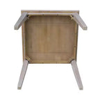 Mesa de comedor cuadrada de madera maciza de 30"x30" – Gris envejecido, con parte superior tipo bloque de carnicero, patas Shaker