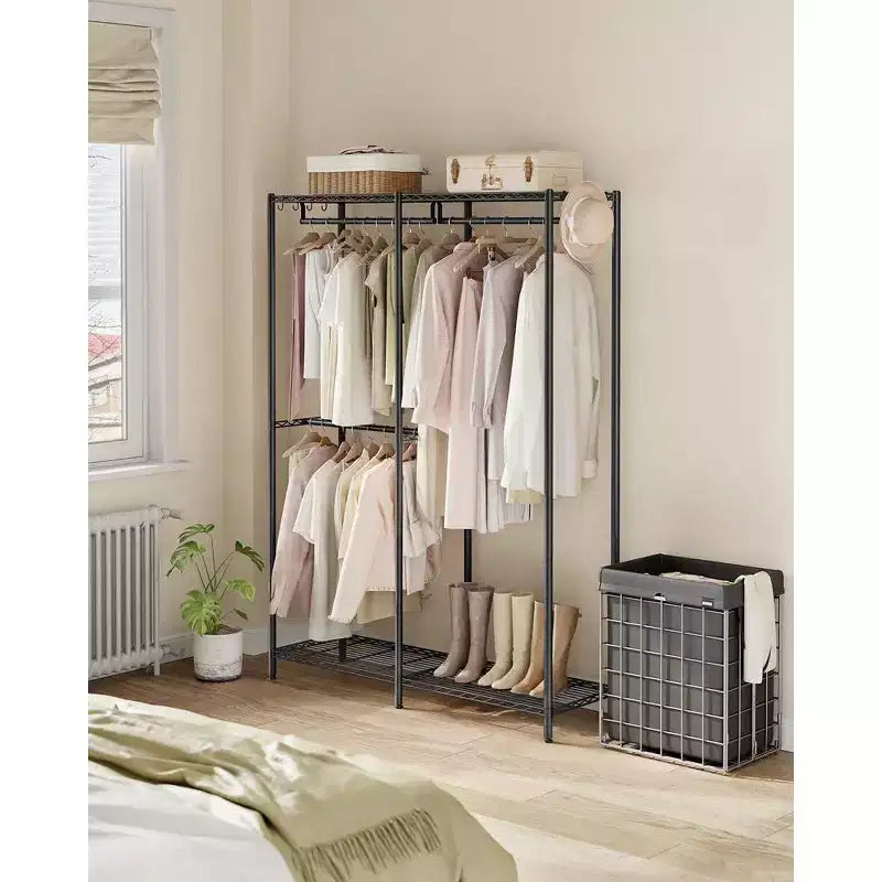 Base de cama plataforma King Size – Cabecero de 51", pie de cama romano, 3 cajones de almacenamiento