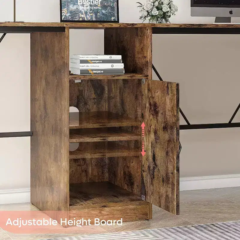 Mesa alta de bar – blanca, acabado de alto brillo, 6 compartimentos de almacenamiento, base de tubo de metal