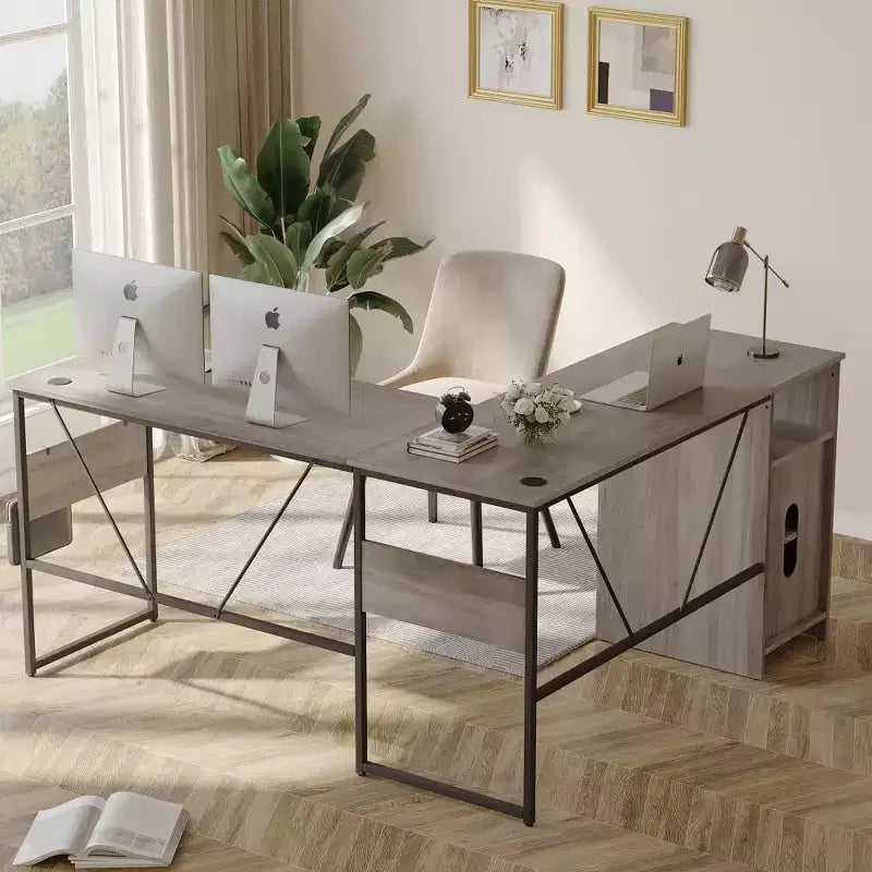 Mesa alta de bar – blanca, acabado de alto brillo, 6 compartimentos de almacenamiento, base de tubo de metal