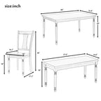 Mesa de bar – madera de caucho y MDF, tablero liso, patas rectas, elegante acabado pintado