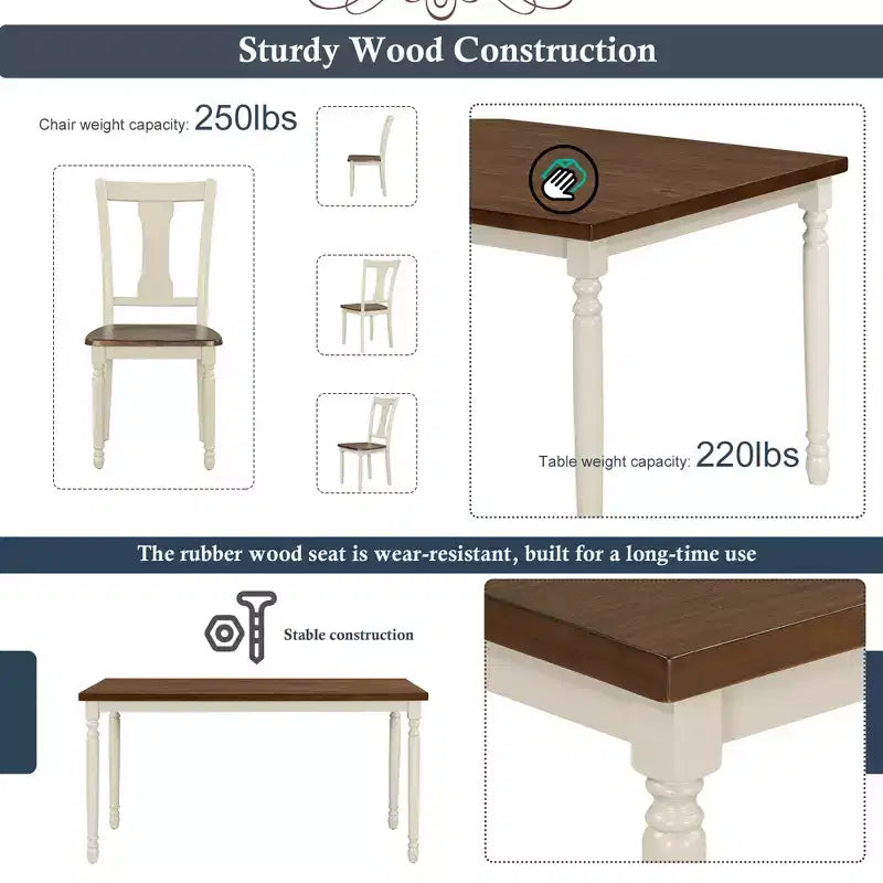 Mesa de bar – madera de caucho y MDF, tablero liso, patas rectas, elegante acabado pintado