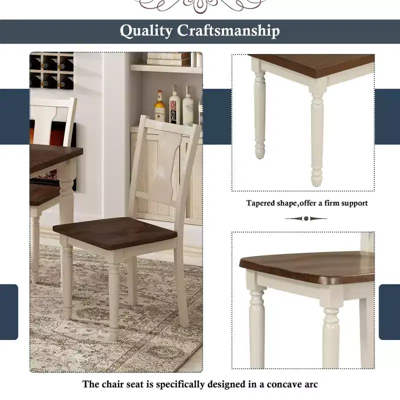Mesa de bar – madera de caucho y MDF, tablero liso, patas rectas, elegante acabado pintado