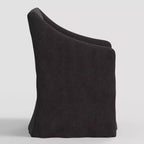 Silla de comedor con reposabrazos inclinados y funda desenfundable – Mezcla de poliéster y algodón, estructura de madera de caucho