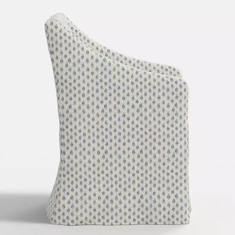 Silla de comedor con reposabrazos inclinados y funda desenfundable – Mezcla de poliéster y algodón, estructura de madera de caucho