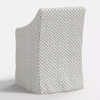 Silla de comedor con reposabrazos inclinados y funda desenfundable – Mezcla de poliéster y algodón, estructura de madera de caucho