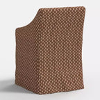 Silla de comedor con reposabrazos inclinados y funda desenfundable – Mezcla de poliéster y algodón, estructura de madera de caucho