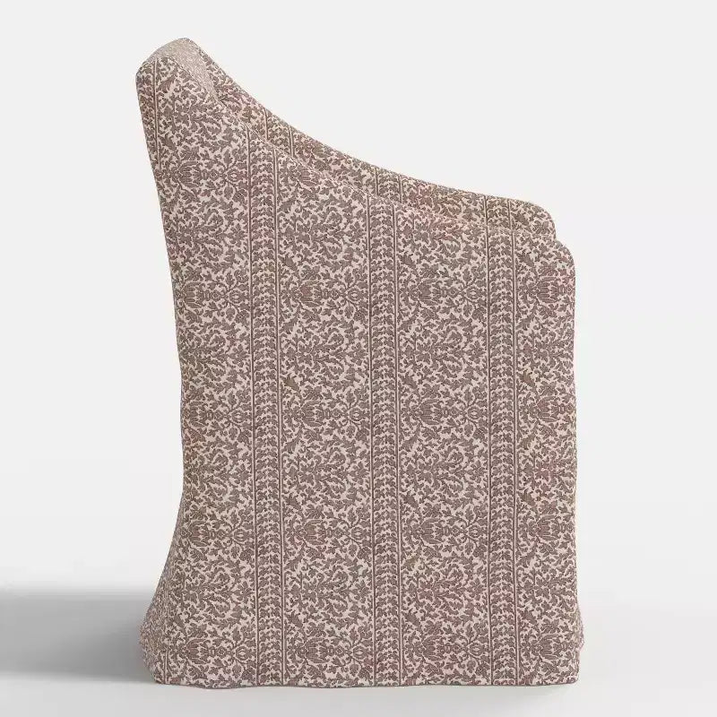 Silla de comedor con reposabrazos inclinados y funda desenfundable – Mezcla de poliéster y algodón, estructura de madera de caucho