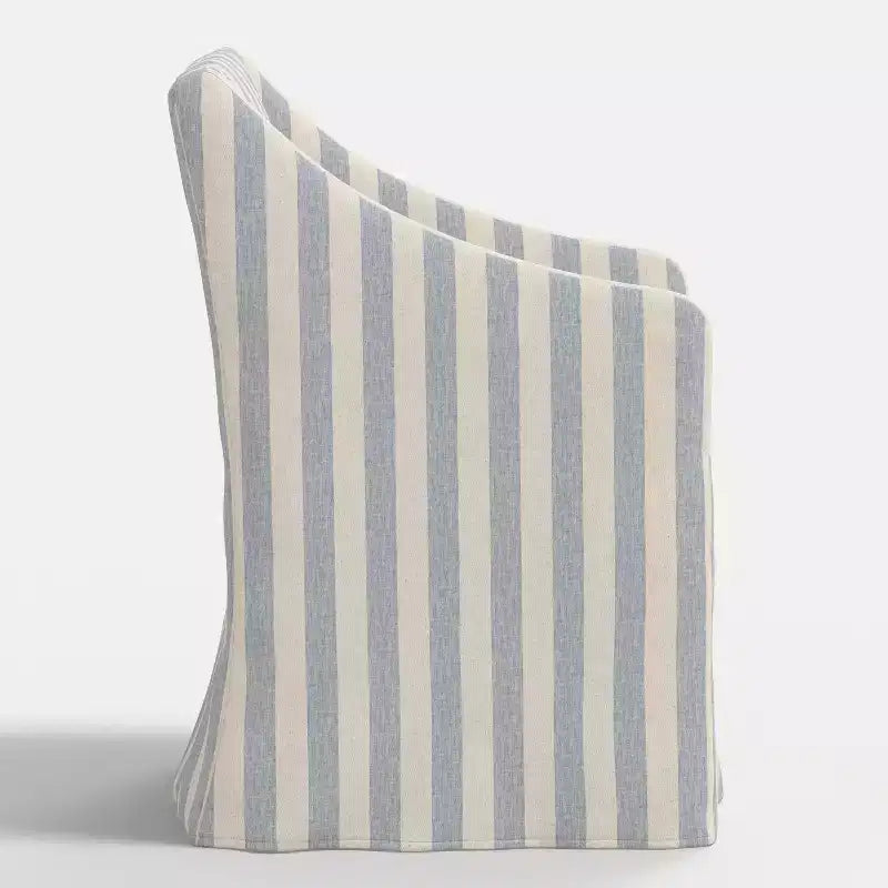 Silla de comedor con reposabrazos inclinados y funda desenfundable – Mezcla de poliéster y algodón, estructura de madera de caucho