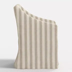 Silla de comedor con reposabrazos inclinados y funda desenfundable – Mezcla de poliéster y algodón, estructura de madera de caucho