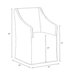 Silla de comedor con reposabrazos inclinados y funda desenfundable – Mezcla de poliéster y algodón, estructura de madera de caucho