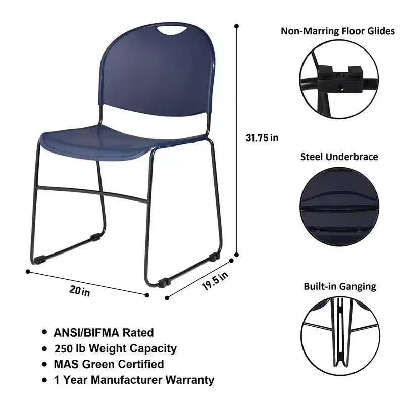 Estantería modular moderna apilable de 2 cubos de 23.7" – MDF, antivuelco, 34 kg de capacidad